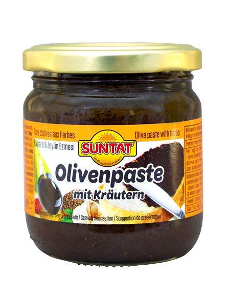 SUNTAT Oliven-Paste m. Kräuter 210ml Gl.