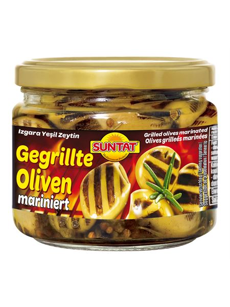 SUNTAT Gegr. Gr. Oliven, mariniert 300ml Gl.