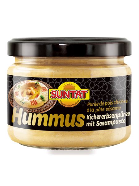 SUNTAT Humus – Kichererbsenpüree mit Sesampaste 300ml Glas