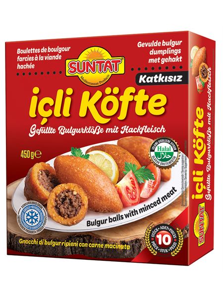 SUNTAT Gefüllte Bulgurklöße mit Hackfleisch (İçli Köfte) 450g tiefgekühlt