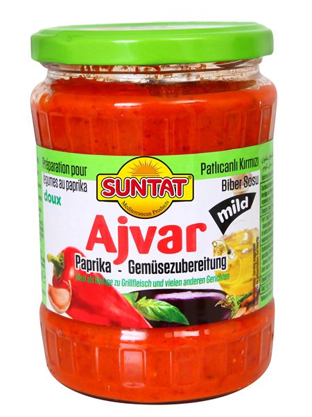 SUNTAT Ajvar mild 580ml Glas