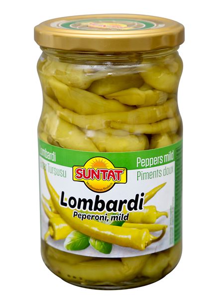 SUNTAT Lombardi Peperoni in Salzlake 660ml Glas