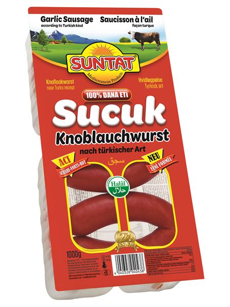 SUNTAT Sucuk 24 Ayar Knoblauchwurst Ring 1000g