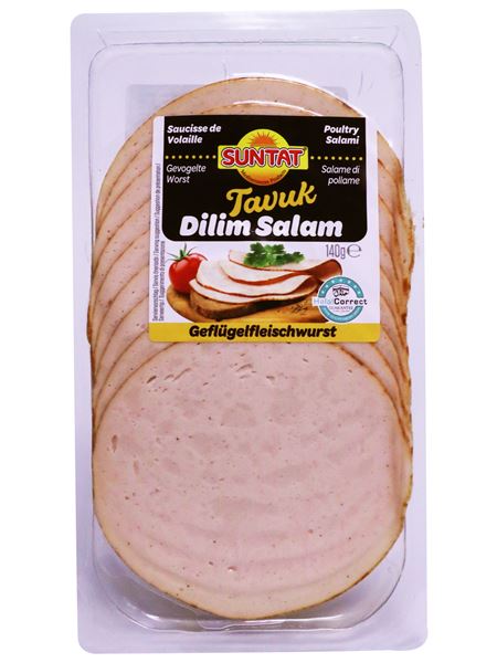SUNTAT Premium Geflügelsalami in Scheiben 140g