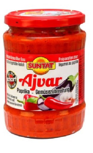 SUNTAT Ajvar scharf 580ml Glas