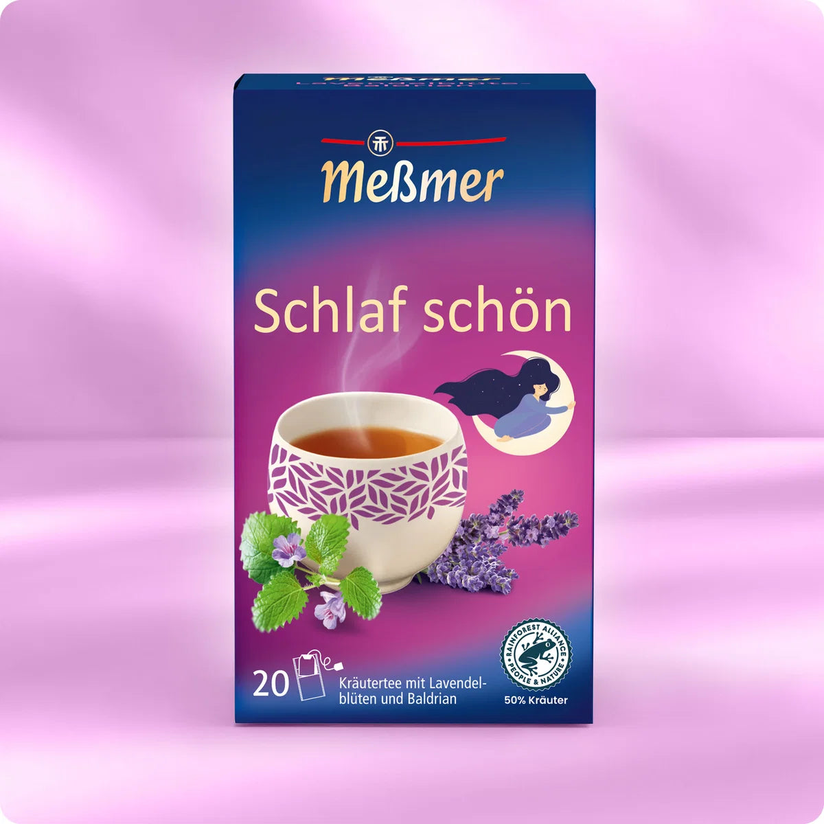 Meßmer Schlaf schön Kräutertee mit Lavendel & Baldrian 20 x 2 g