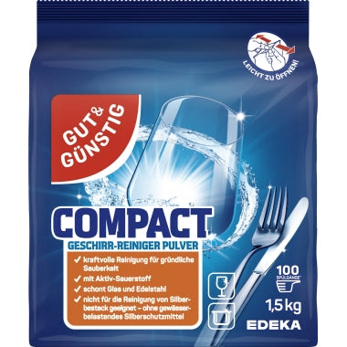 GUT&GUENSTIG Geschirr-Reiniger Pulver 1,5 kg - Bulasik Makinesi Toz Deterjan 1,5 kg