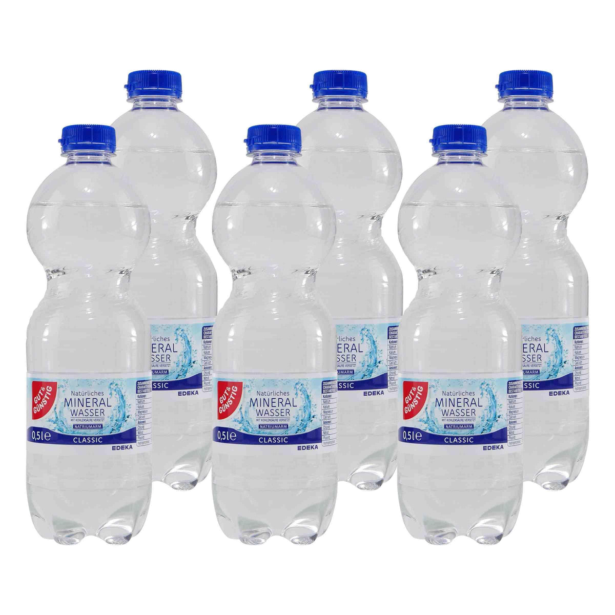 GUT&GÜNSTIG Mineralwasser Classic 9x0,5 l DPG / GUT&GÜNSTIG Klasik Gazlı Maden Suyu 9x0,5 l DPG