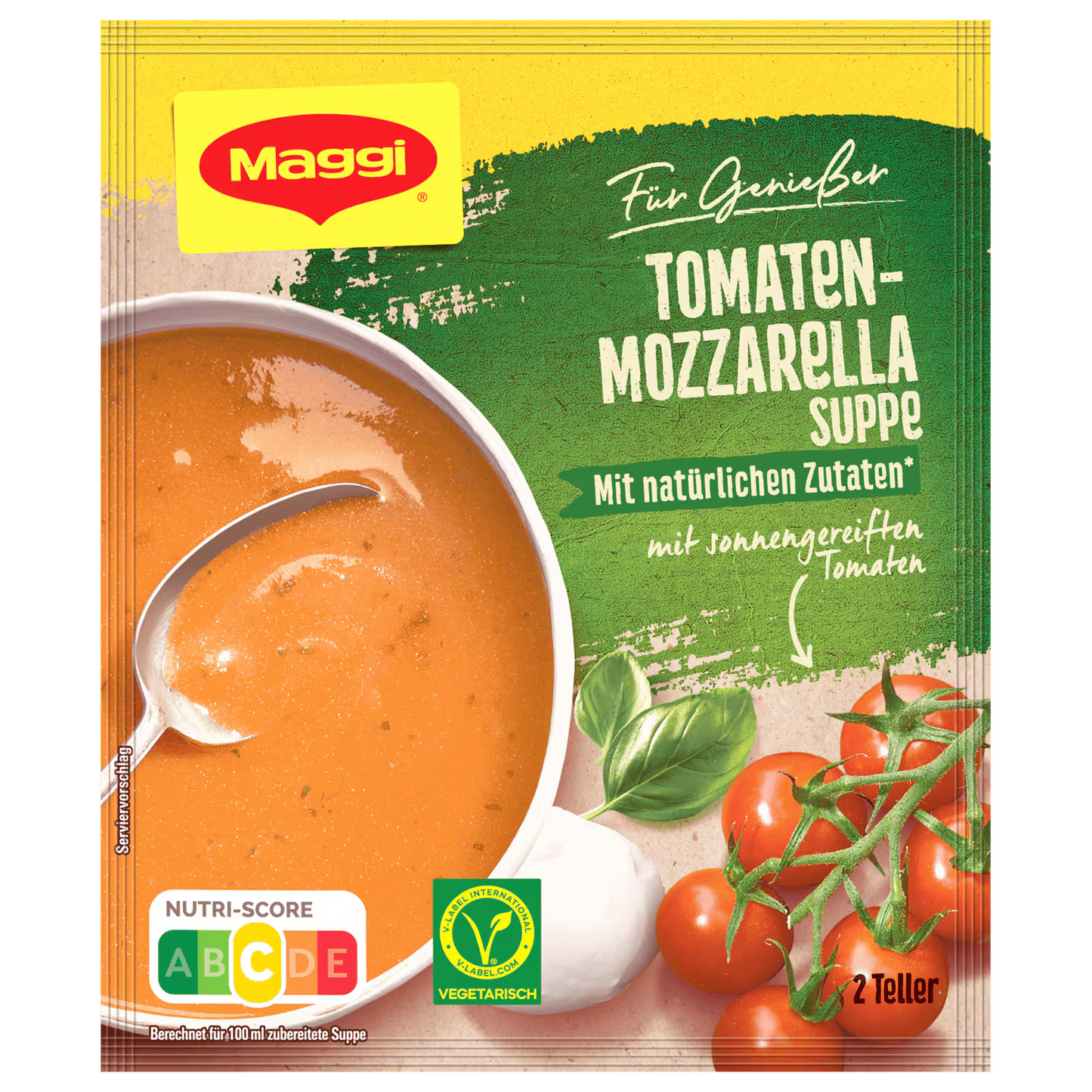 Maggi Für Genießer Tomaten-Mozzarella-Suppe Suppenpulver ergibt 500 ml