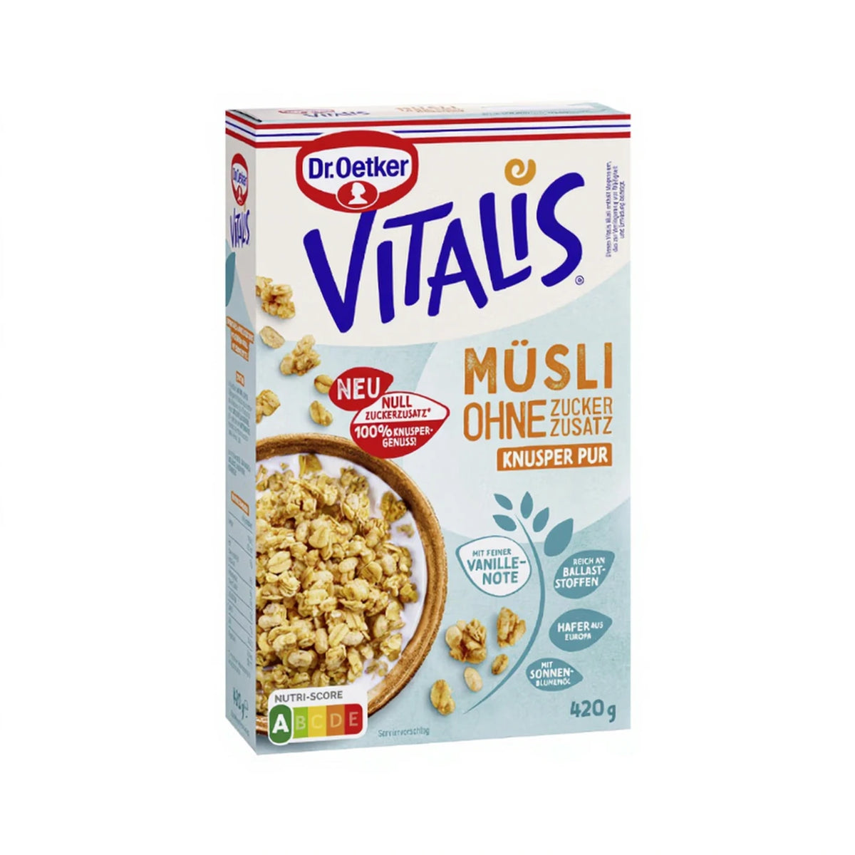Dr. Oetker Vitalis Knusper Müsli Pur ohne Zuckerzusatz 420 g