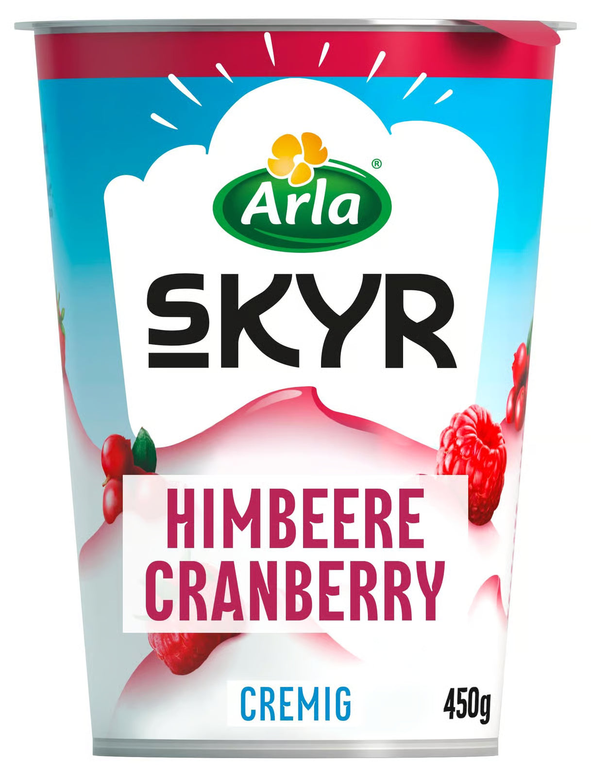 Arla Skyr Himbeere-Cranberry 450 g - Ahududu-Kizilcik Skyr Yogurdu 450 g