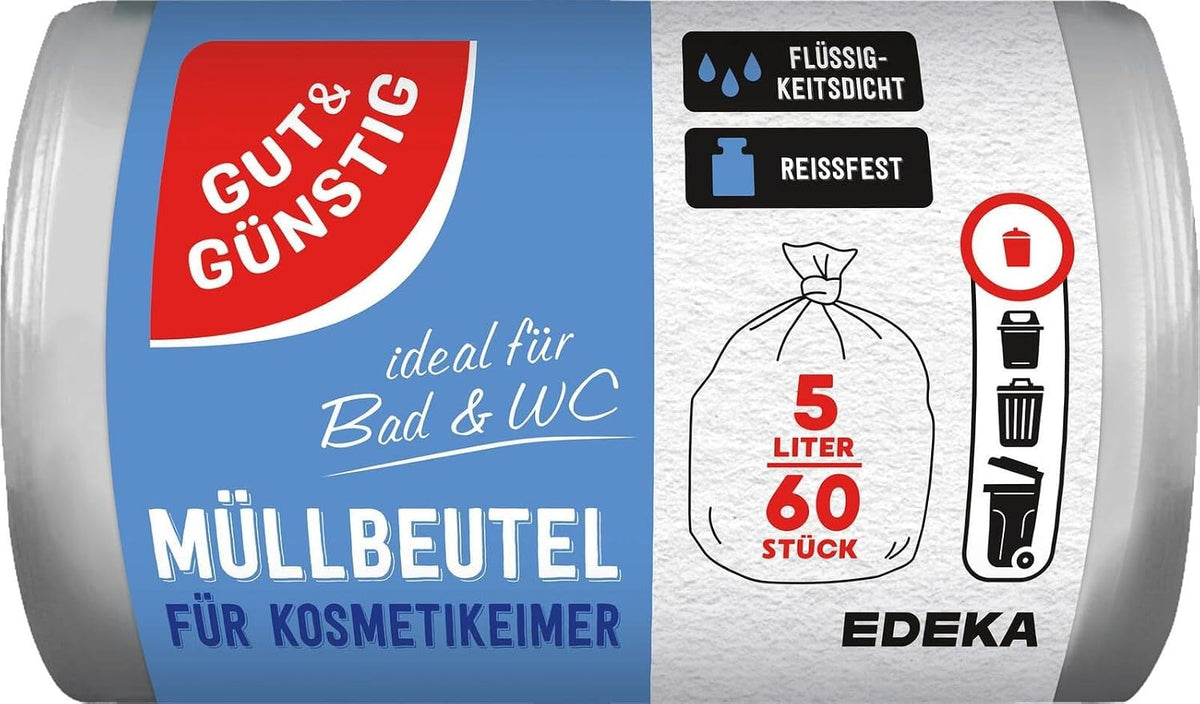 GUT&GÜNSTIG Kosmetikeimerbeutel 5 l 60 ST – Kozmetik Kova Torbası 5L 60 Adet