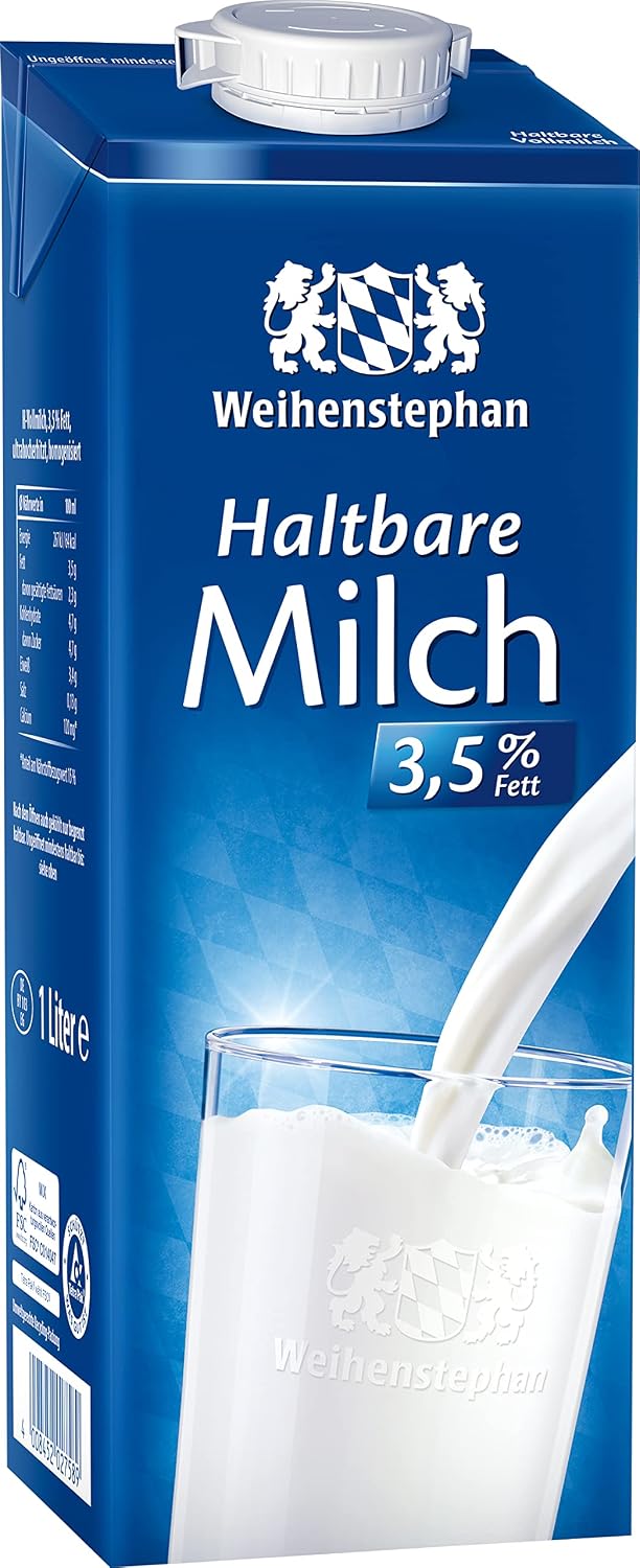 Weihenstephan H-Milch 3,5% 1 l / Weihenstephan Uzun Ömürlü Süt %3,5 1 l