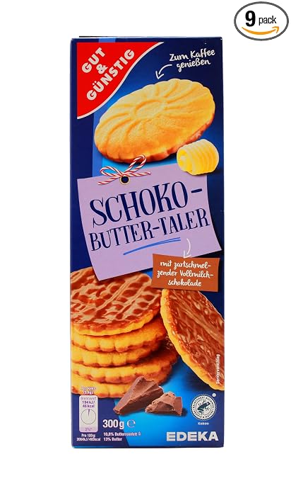 GUT&GÜNSTIG Schoko Buttertaler Buttergebäck mit 32% Vollmilchschokolade 300 g