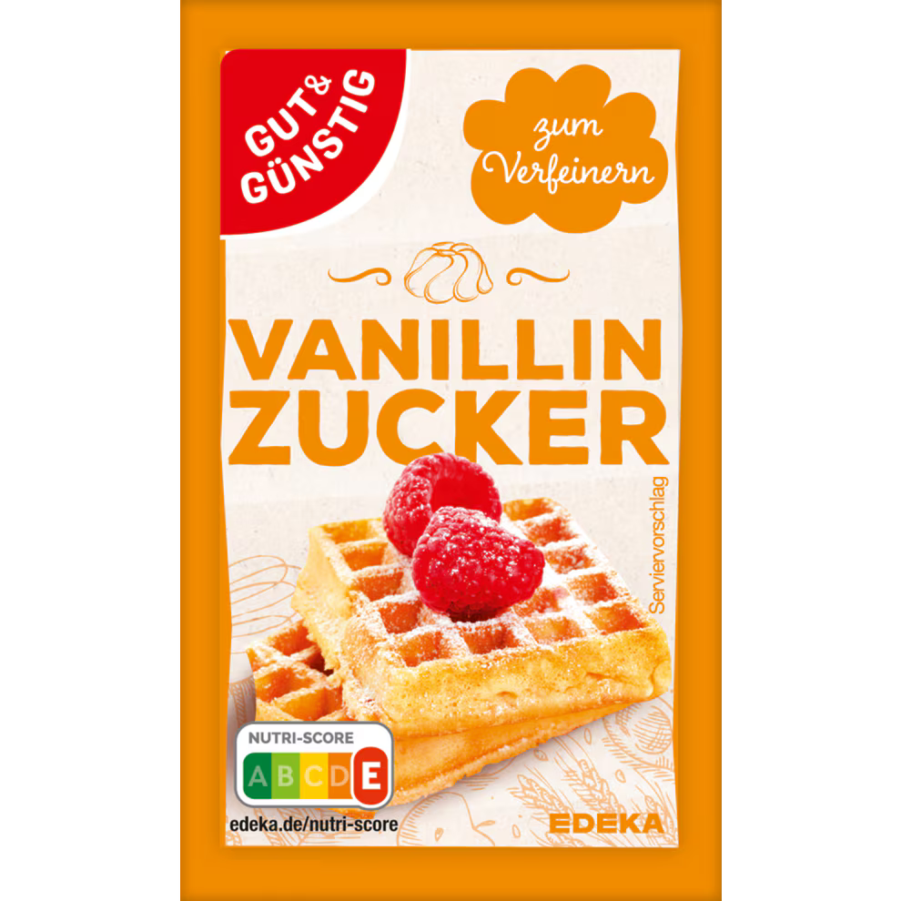 GUT&GÜNSTIG Vanillinzucker Backzutat Portionsbeutel 15 x 8 g