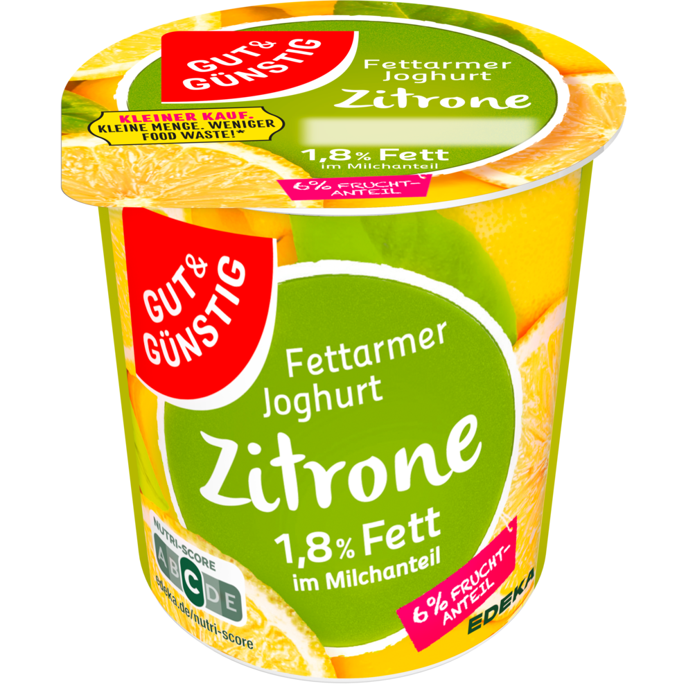 GUT&GÜNSTIG Fruchtjoghurt Zitrone 1,8% 250 g / Limonlu Meyveli Yoğurt %1,8 250 g