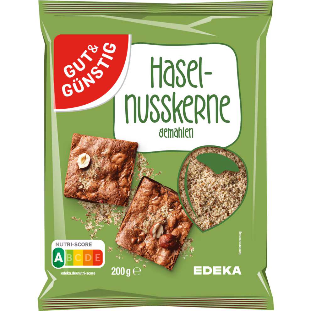 GUT&GÜNSTIG Haselnusskerne gemahlen 200 g / Öğütülmüş Fındık İçi 200 g