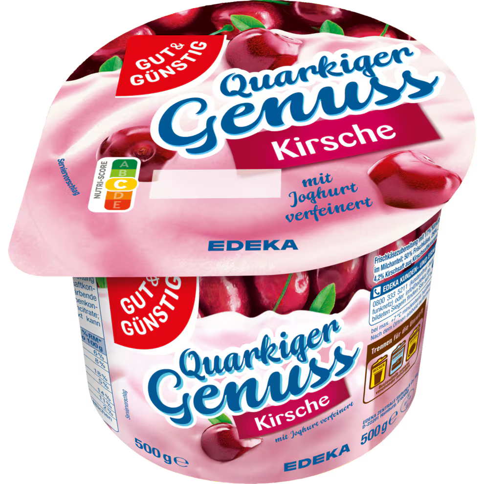 GUT&GÜNSTIG Quarkiger Genuss 3 Sorten 500 g / GUT&GÜNSTIG Quark Lezzeti 3 Çeşit 500 g