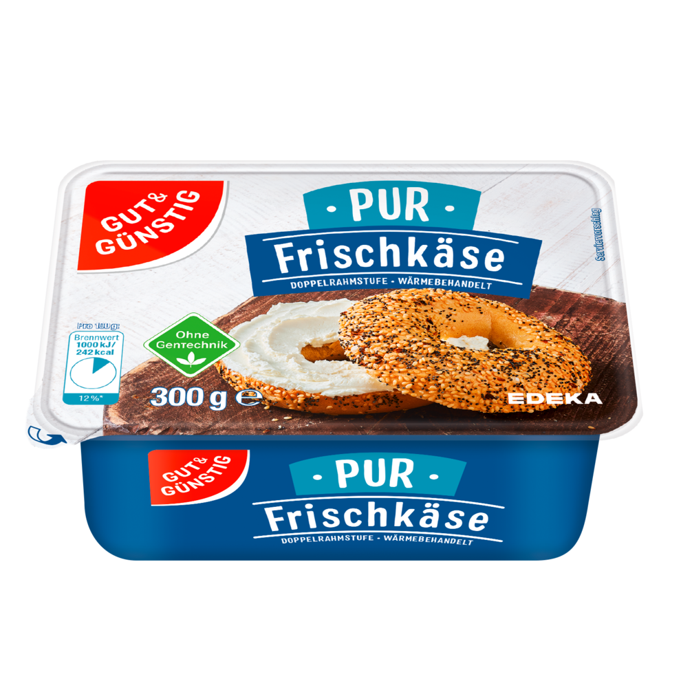 GUT&GÜNSTIG Frischkäse Natur DR 70% 300 g / Sade Tam Yağlı Krem Peynir %70 DR 300 g