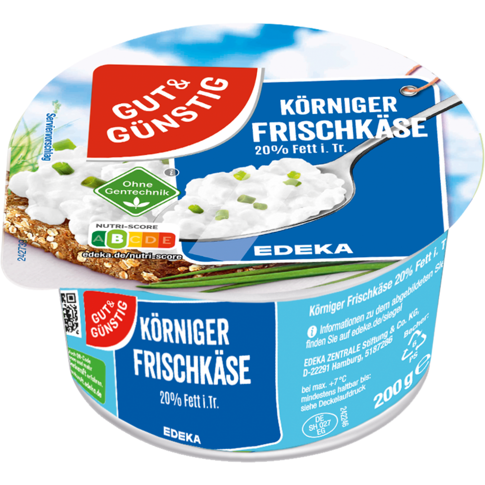 GUT&GÜNSTIG Körniger Frischkäse HS 200 g / Granüllü Yarım Yağlı Krem Peynir 200 g