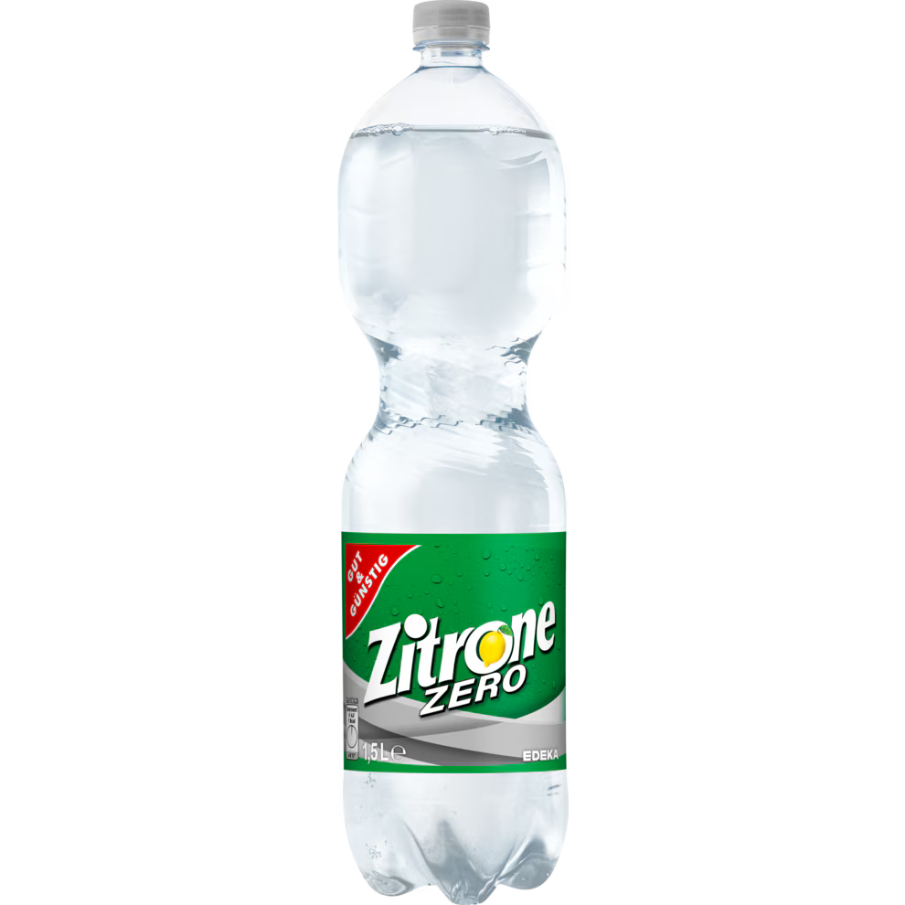 GUT&GÜNSTIG Zitronenlimonade Zero Zuckerfrei mit Süßungsmitteln 1,5 l DPG