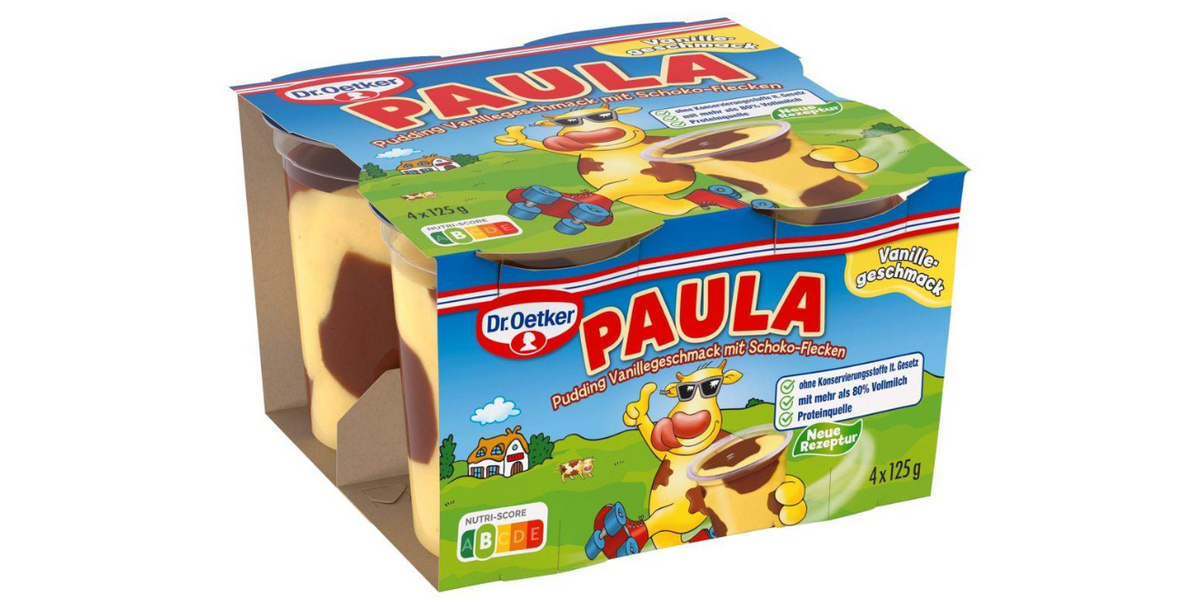 Dr. Oetker Paula Vanillepudding mit Schokolade 4 x 125 g