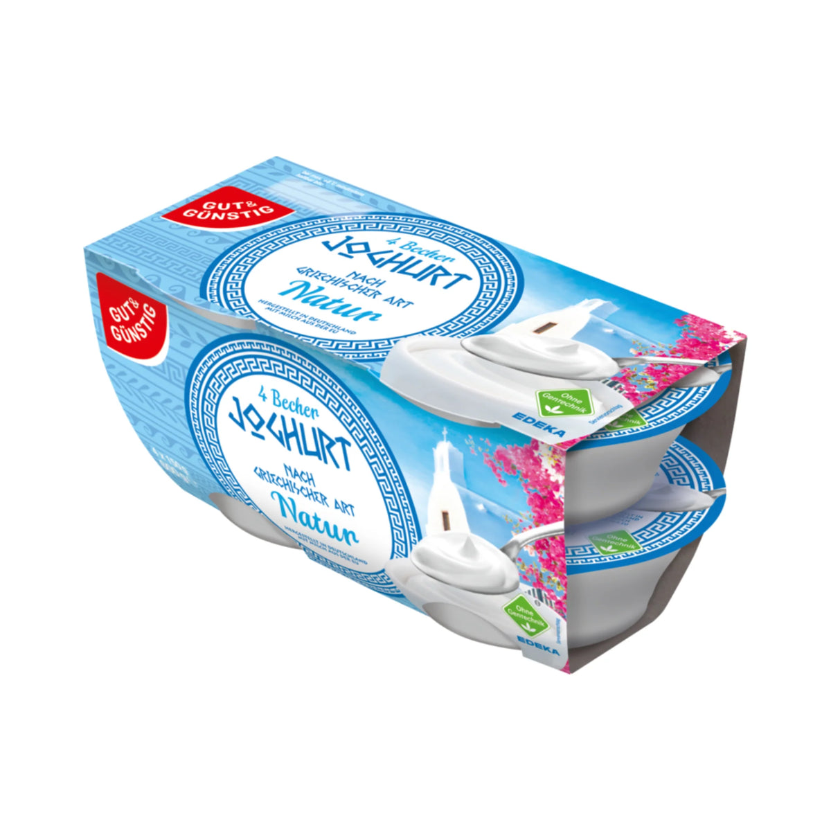 GUT&GÜNSTIG Joghurt nach griechischer Art Natur 4x150 g / Yunan Usulü Sade Yoğurt 4x150 g