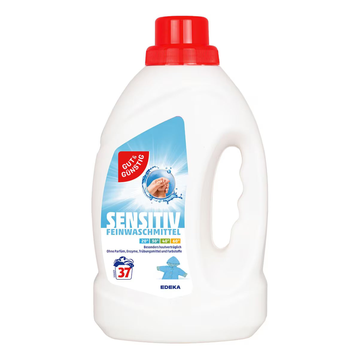 GUT&GÜNSTIG Feinwaschmittel Sensitiv 37 WL 1,5 L - Hassas İnce Çamaşır Deterjanı 37 YL 1,5 L
