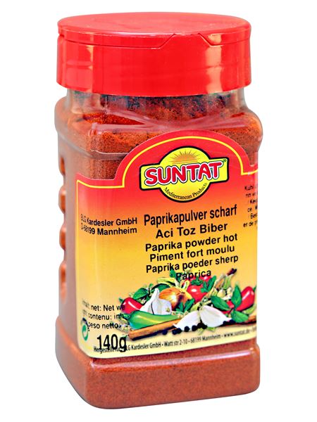 SUNTAT Paprikapulver scharf 140 g PET – Acı Biber Tozu
