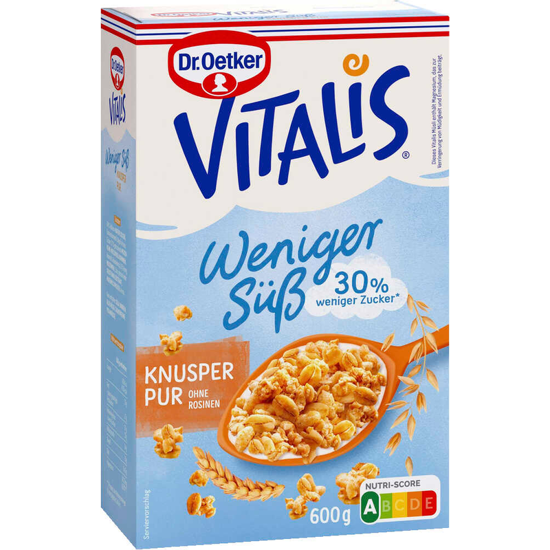 Dr. Oetker Vitalis Knusper Müsli Pur weniger süß 600 g