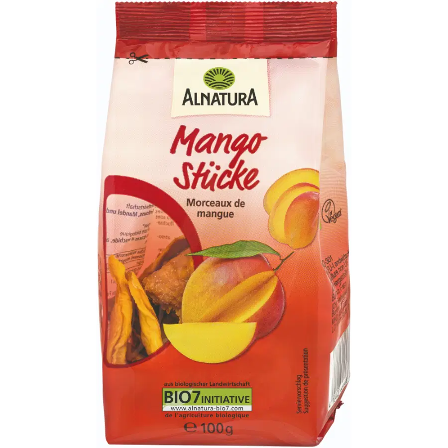 Alnatura Bio Mango-Stuecke 100 g - Organik Kuru Mango Parcalari 100 g