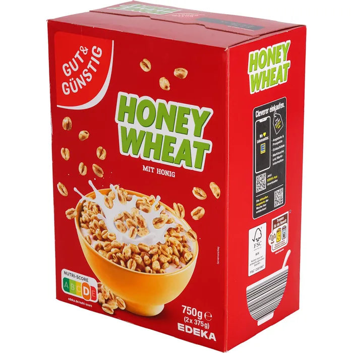 GUT&GÜNSTIG Honey Wheat 750 g / Ballı Patlatmış Buğday Gevrek 750 g