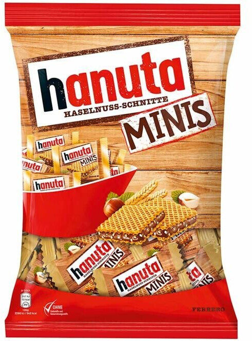 Hanuta Mini Haselnuss-Schnitten Waffel mit Haselnusscreme Sharing Bag 200 g