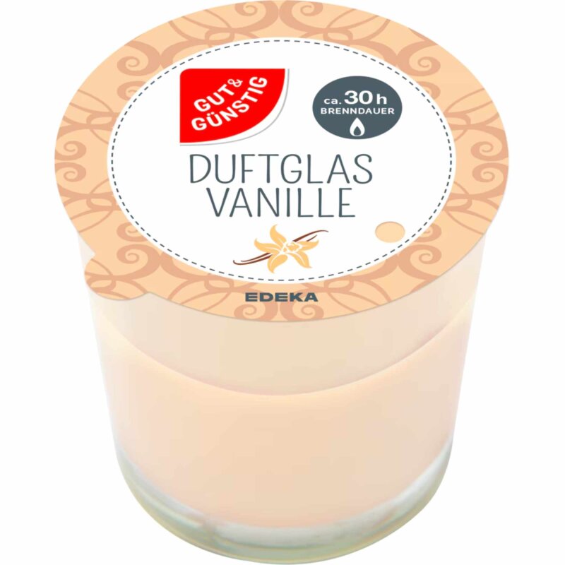 GUT&GÜNSTIG Duftglas Vanille – Kokulu Cam Mum Vanilya