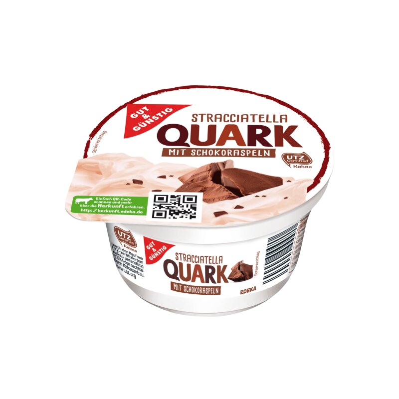 GUT&GÜNSTIG Quarkcreme Schokoladenraspeln Stracciatella 200 g / Stracciatella Çikolata Raspalı Quark Kreması 200 g