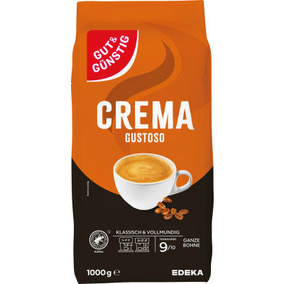 GUT&GÜNSTIG Crema Gustoso ganze Bohnen 1000 g / GUT&GÜNSTIG Crema Gustoso Tam Çekirdek Kahve 1000 g