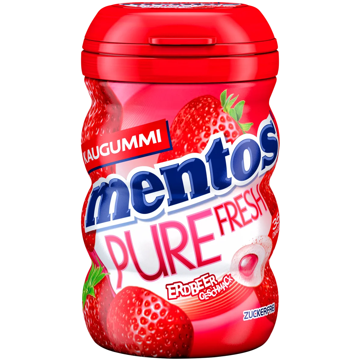 Mentos Gum Erdbeer Kaugummi zuckerfrei 70 g