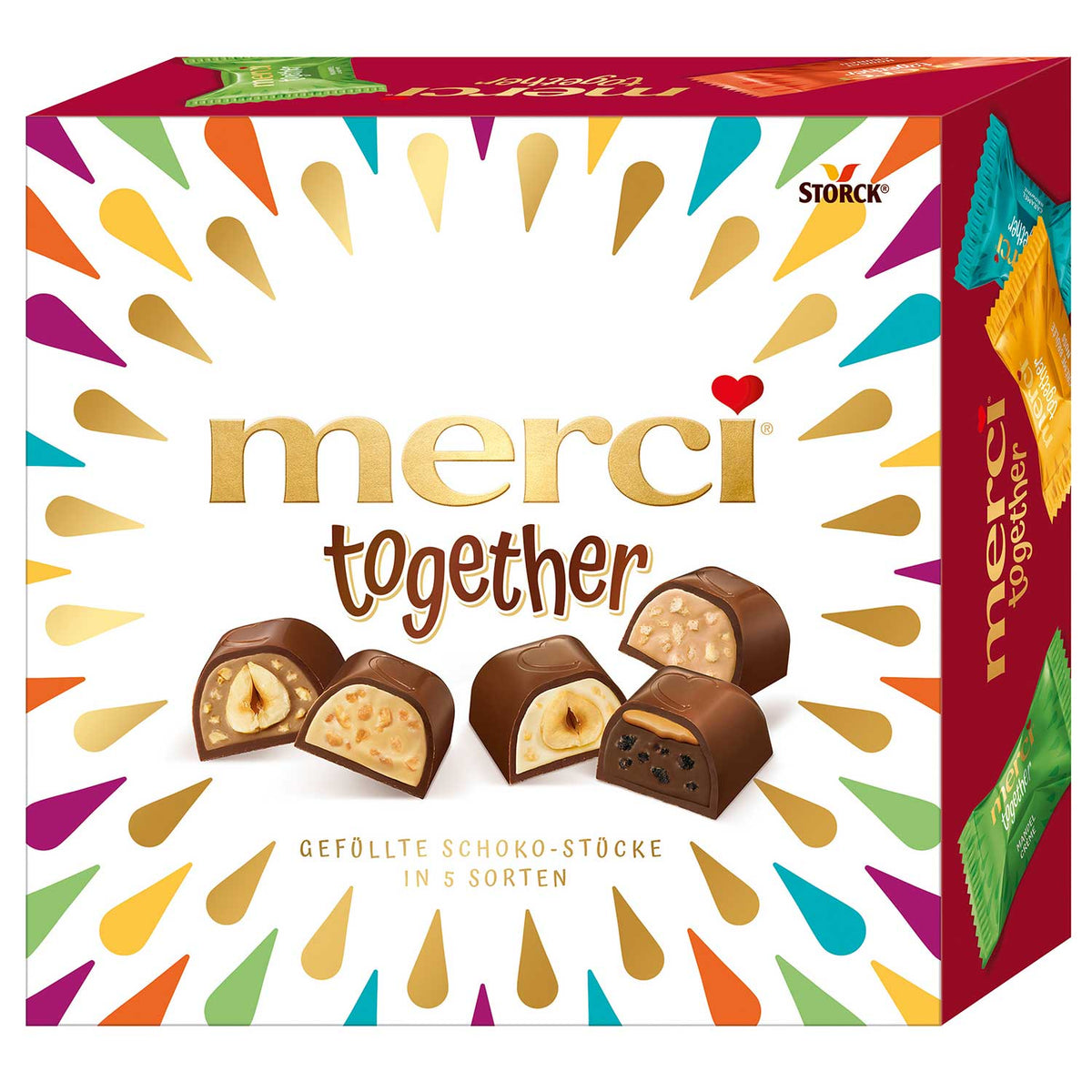 Merci Together Edel-Vollmilchschokoladen-Pralinen Mischung 175 g