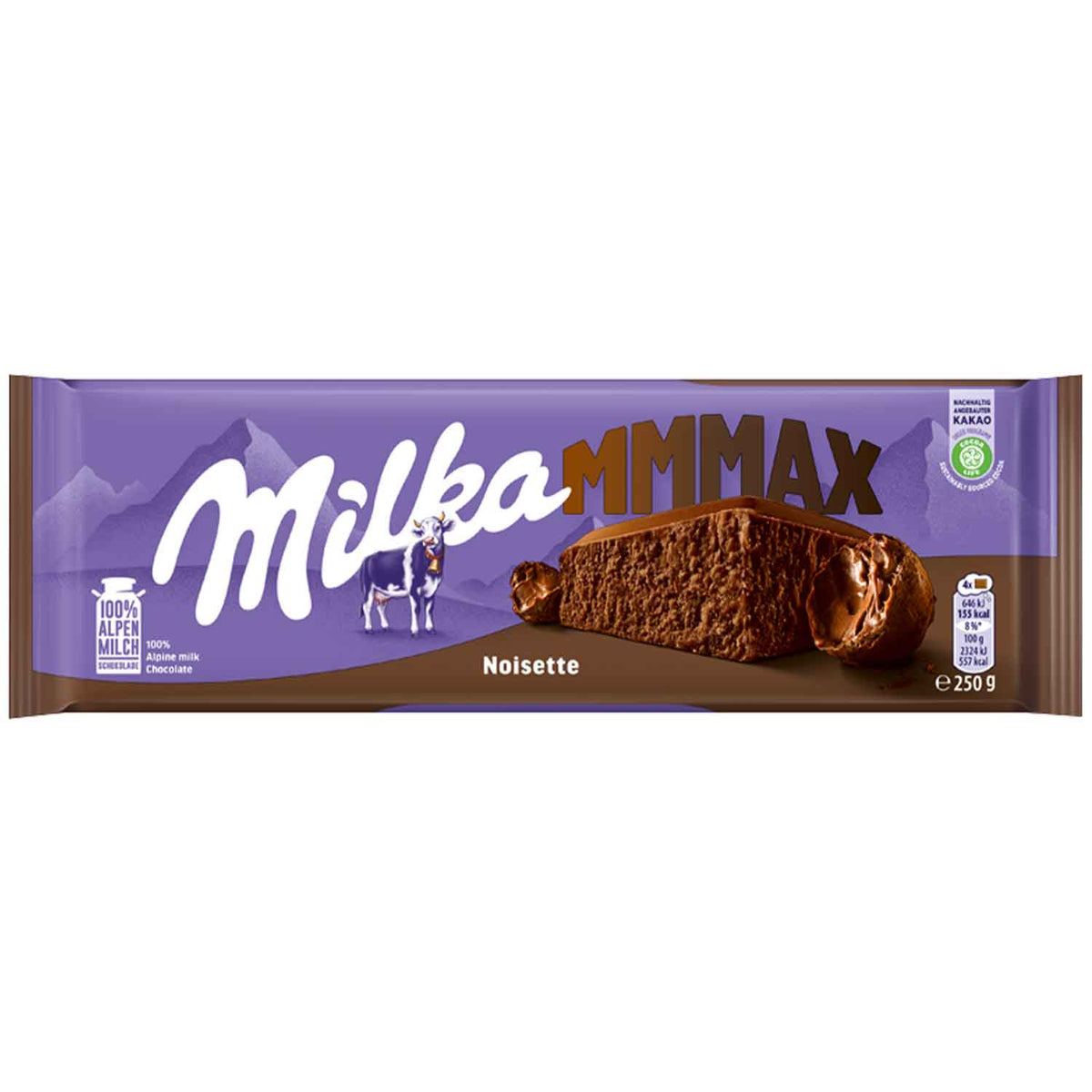 Milka MMMAX Noisette Alpenmilch Schokolade mit Haselnuss 250 g