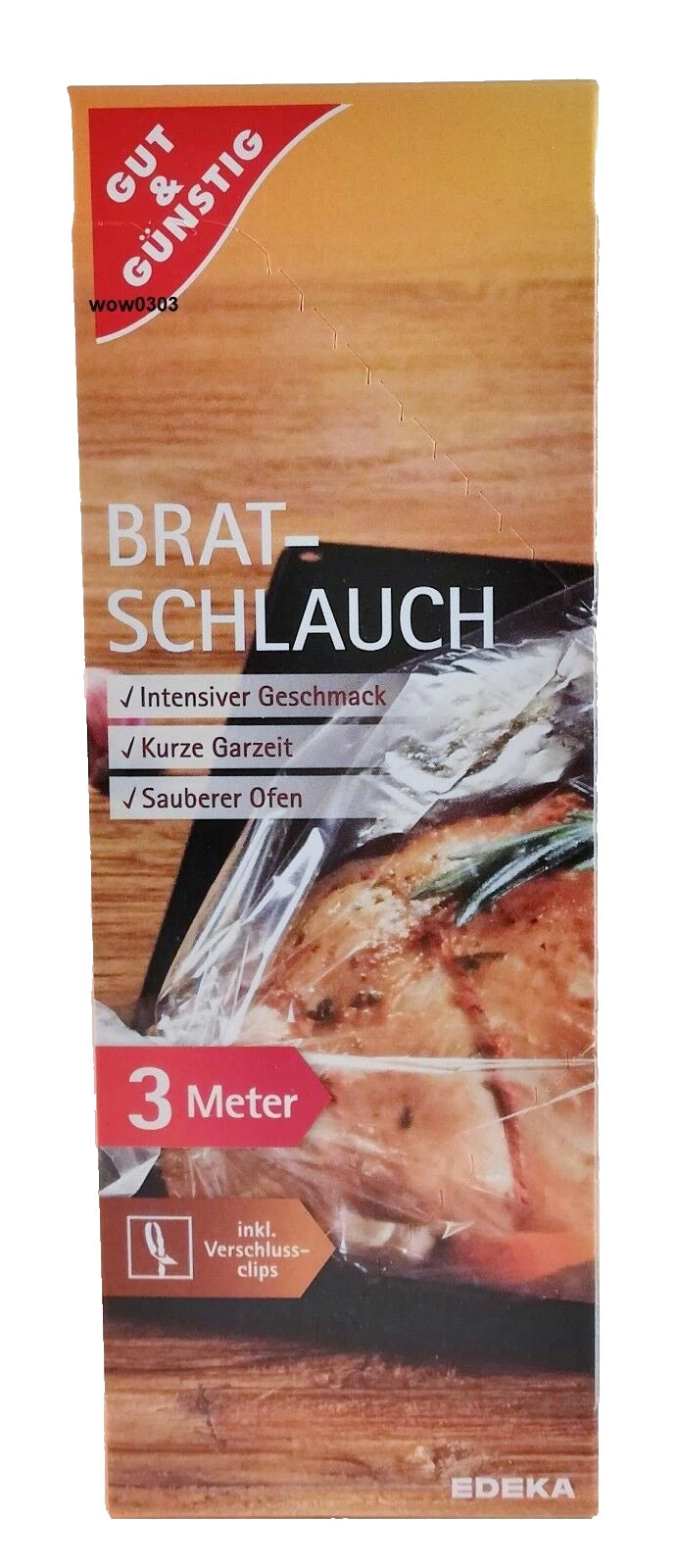 GUT&GÜNSTIG Bratfolienschlauch 30cmx3m / (Ev ve mutfak ürünü)