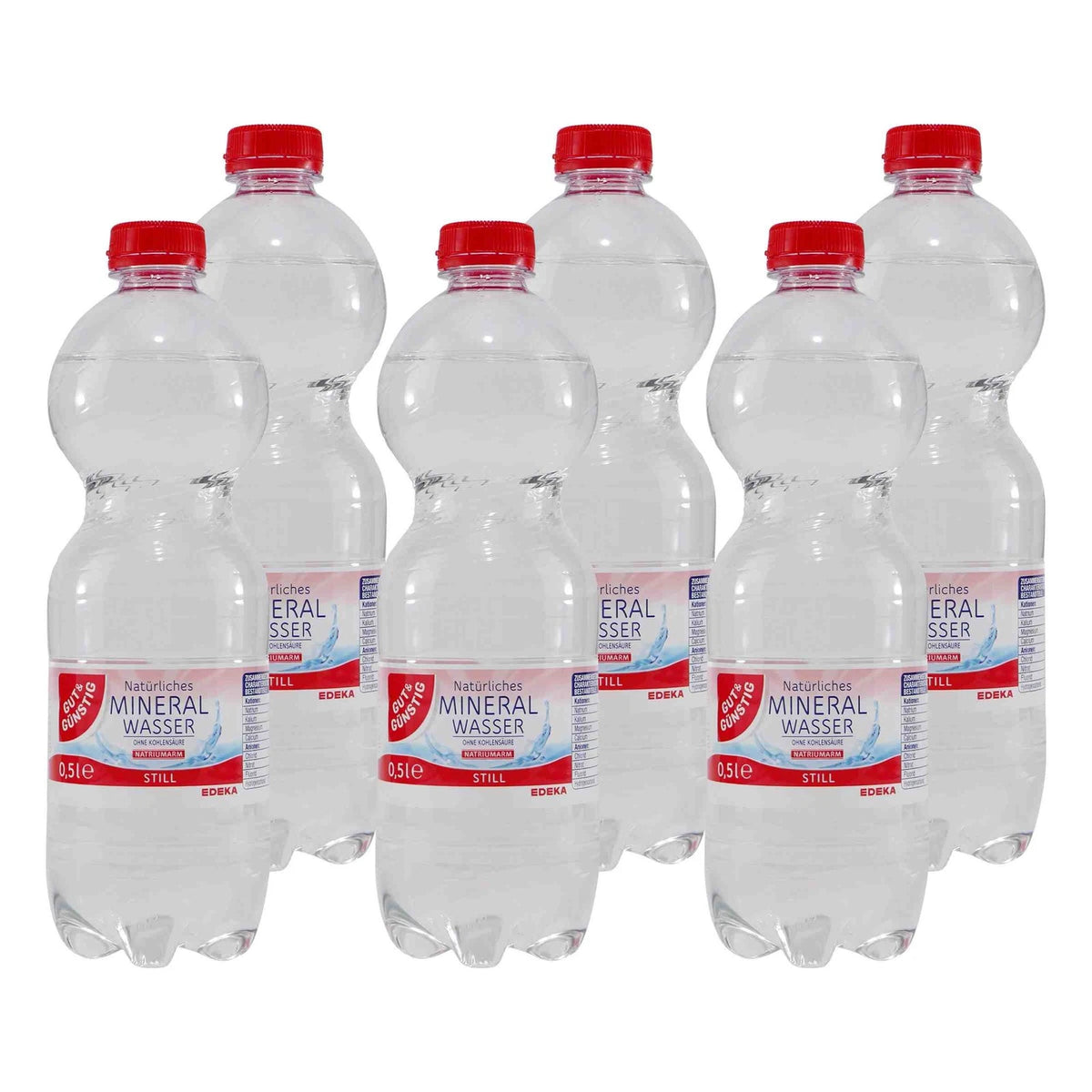 GUT&GÜNSTIG Mineralwasser Still 9x0,5 l DPG / GUT&GÜNSTIG Doğal Maden Suyu (Hareketsiz) 9x0,5 l DPG