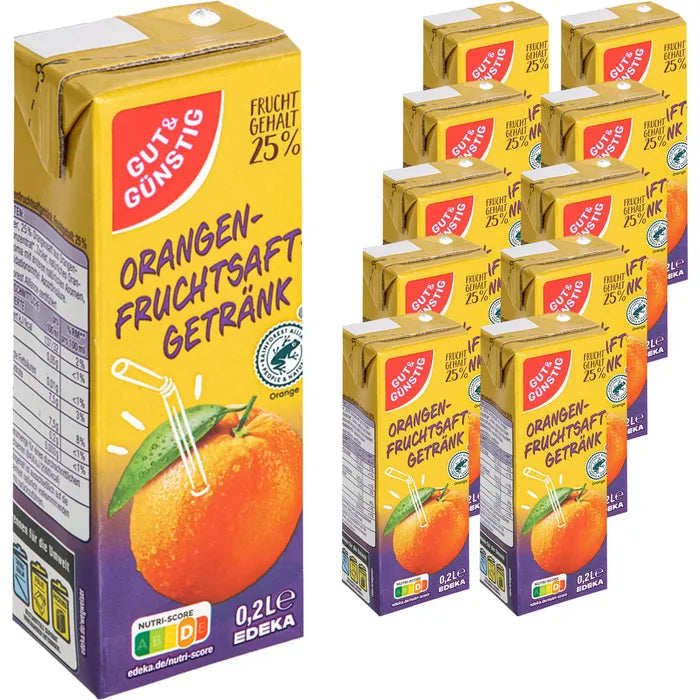 GUT&GÜNSTIG Orangen-Fruchtsaft-Getränk 6x0,2 l / GUT&GÜNSTIG Portakal Meyve Suyu 6x0,2 l