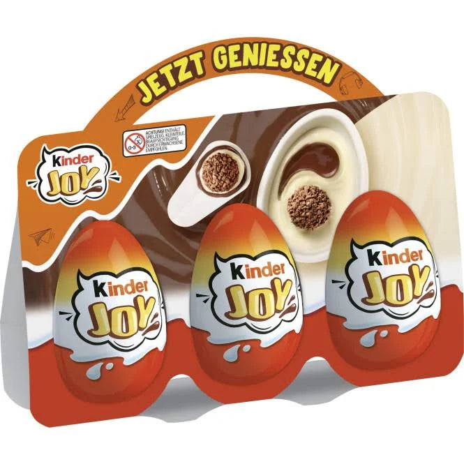 Kinder Joy Milch- & Kakaocreme mit Knusper-Konfekt & Überraschungsspielzeug 3er Pack 60 g