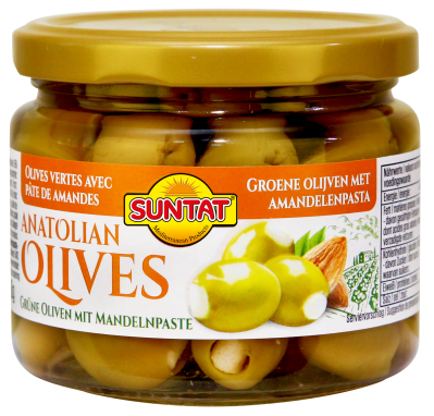 SUNTAT Gr. Oliven m.Mandelnpaste 300ml Gl.