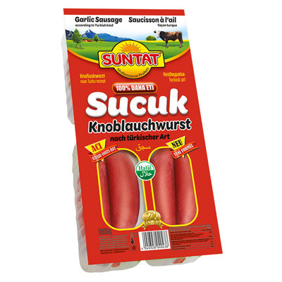 SUNTAT 24 Ayar Knoblauchwurst Doppelclip 1000g Sucuk