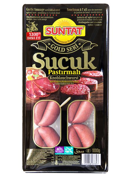 SUNTAT Gold Knoblauchwurst-Rinderschinken 9x1000g