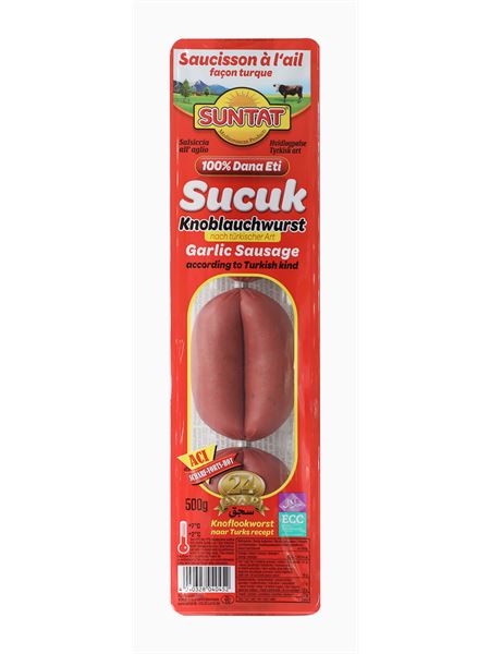 SUNTAT Sucuk 24 Ayar Knoblauchwurst 500g 100% Rind