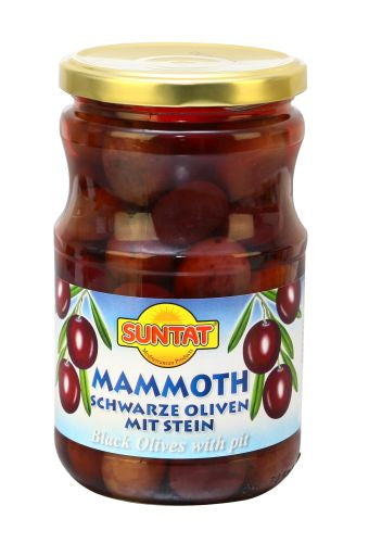 SUNTAT Schwarze Oliven Mammoth 720ml Glas