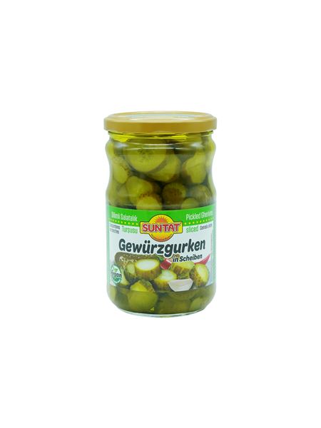 SUNTAT Gewürzgurken Scheiben 660ml Glas