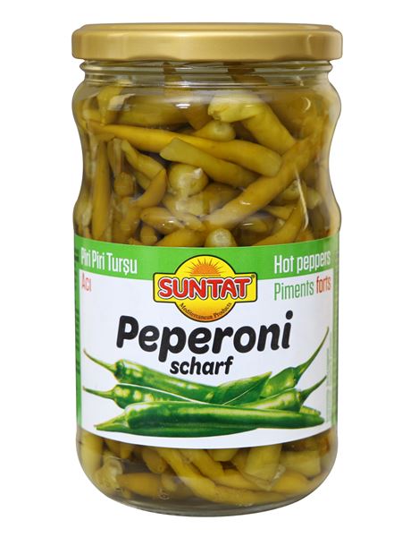 SUNTAT Peperoni in Salzlake 660ml Glas